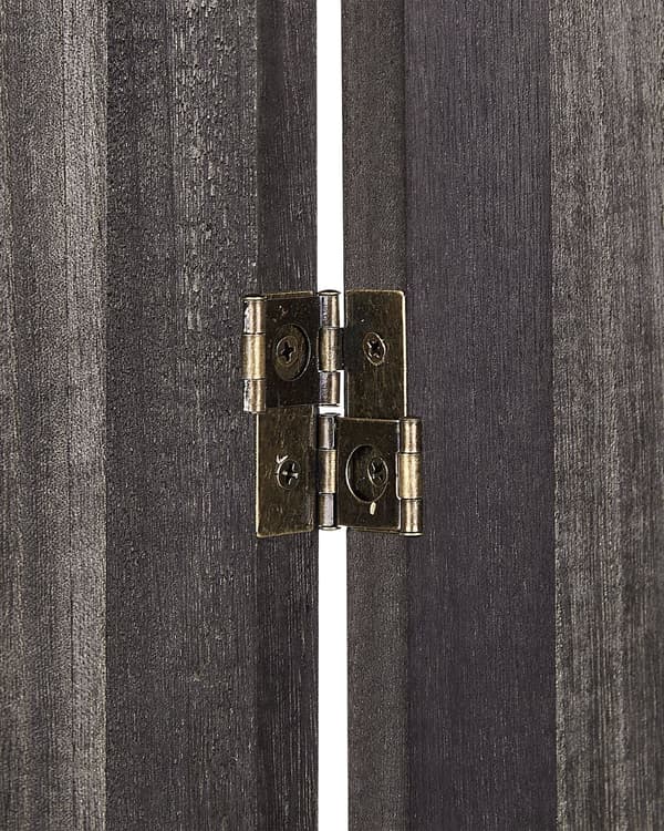 Rumsavdelare Mörkbrun Paulownia Trä Plywood 4 Paneler Fällbar Dekorativ Skärm Partition Vardagsrum Sovrum Rustik Traditionell Design