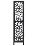 Miniatyrbild 6 av 10: Rumsavdelare Svart Paulownia Trä MDF 4 Paneler Fällbar Dekorativ Skärm Partition Vardagsrum Sovrum Traditionell Modern Design