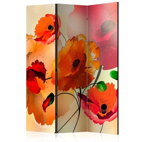 Rumsavdelare / Skärmvägg - Velvet Poppies 135x172