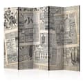 Miniatyrbillede 1 af 4: Rumsavdelare / Skärmvägg - Vintage Newspapers II