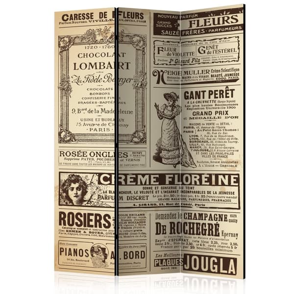 Rumsavdelare / Skärmvägg - Vintage Magazines 135x172