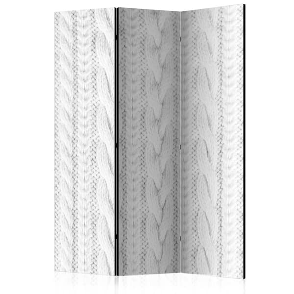 Rumsavdelare / Skärmvägg - White Knit 135x172