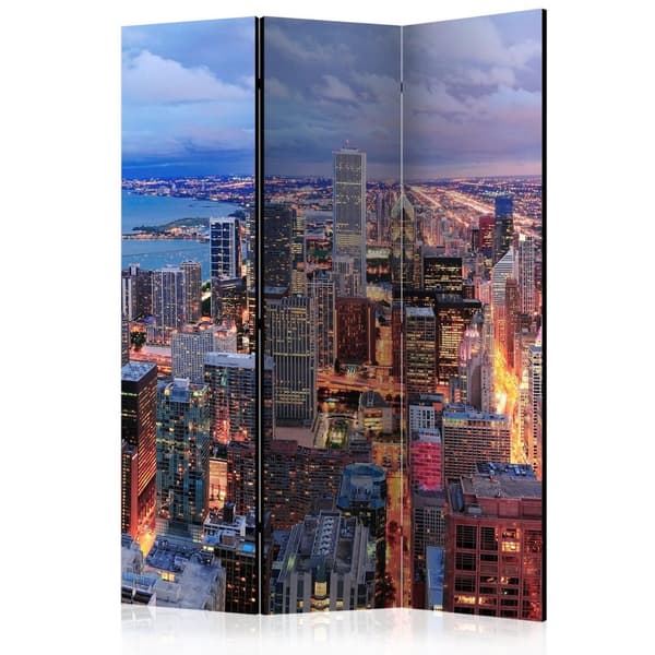 Rumsavdelare / Skärmvägg - Illuminated Chicago 135x172