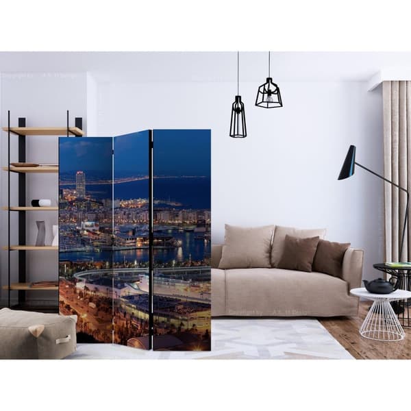 Rumsavdelare / Skärmvägg - Illuminated Barcelona