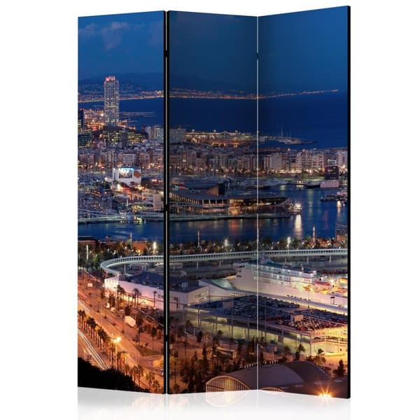Rumsavdelare / Skärmvägg - Illuminated Barcelona 135x172