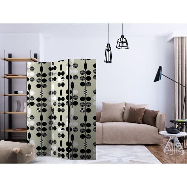 Rumsavdelare / Skärmvägg - Black and White Dots