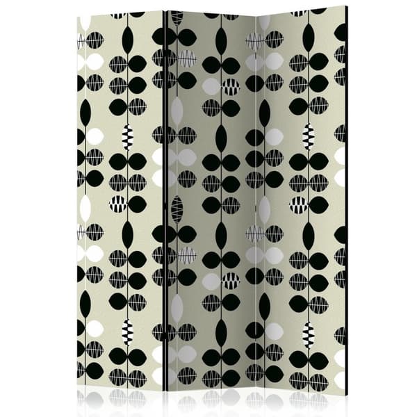 Rumsavdelare / Skärmvägg - Black and White Dots 135x172