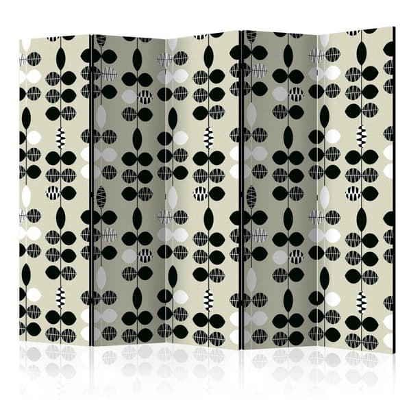 Rumsavdelare / Skärmvägg - Black and White Dots II 225x172