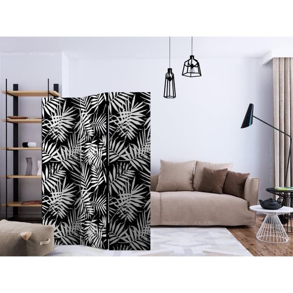 Rumsavdelare / Skärmvägg - Black and White Jungle