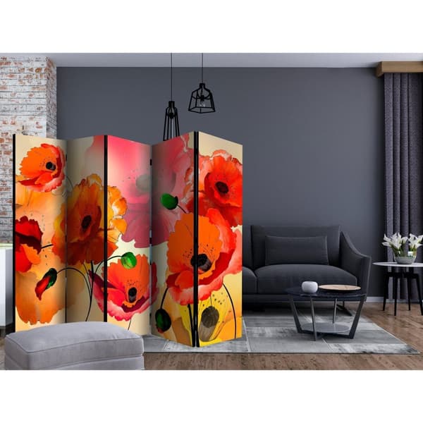 Rumsavdelare / Skärmvägg - Velvet poppies II