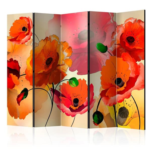 Rumsavdelare / Skärmvägg - Velvet poppies II 225x172