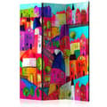 Miniatyrbild 1 av 4: Rumsavdelare / Skärmvägg - Rainbow-hued town