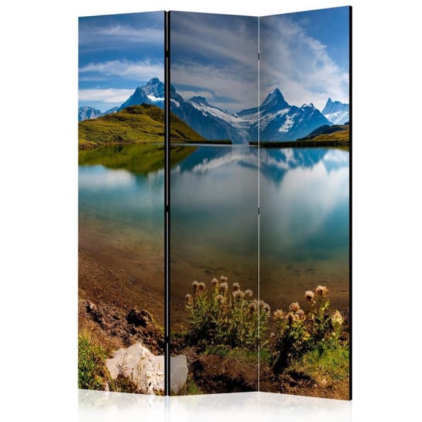 Rumsavdelare / Skärmvägg - Lake with mountain reflection, Switzerland 135x172