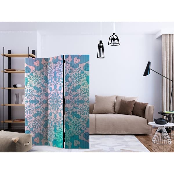 Rumsavdelare / Skärmvägg - Girly Mandala (Blue)