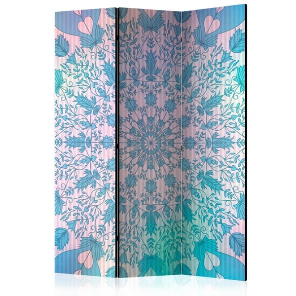 Rumsavdelare / Skärmvägg - Girly Mandala (Blue) 135x172