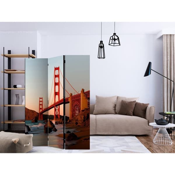 Rumsavdelare / Skärmvägg - Golden Gate Bridge - sunset, San Francisco