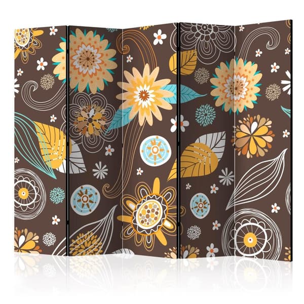 Rumsavdelare / Skärmvägg - Transparent flowers II 225x172