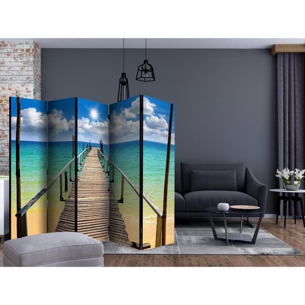 Rumsavdelare / Skärmvägg - Beach, sun, bridge II