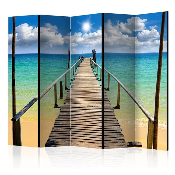Rumsavdelare / Skärmvägg - Beach, sun, bridge II 225x172