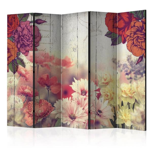 Rumsavdelare / Skärmvägg - Vintage Flowers II 225x172