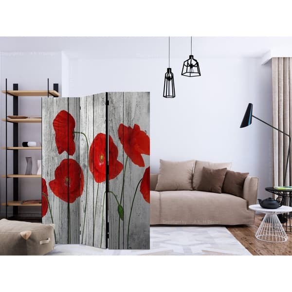Rumsavdelare / Skärmvägg - Tale of Red Poppies