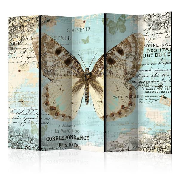 Rumsavdelare / Skärmvägg - Postcard with butterfly II 225x172