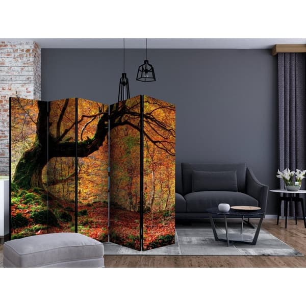 Rumsavdelare / Skärmvägg - Autumn, forest and leaves II