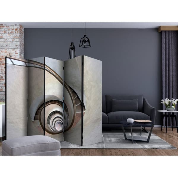 Rumsavdelare / Skärmvägg - White spiral stairs II