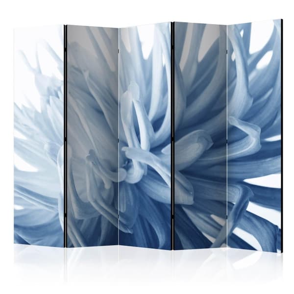 Rumsavdelare / Skärmvägg - Flower - blue dahlia II 225x172