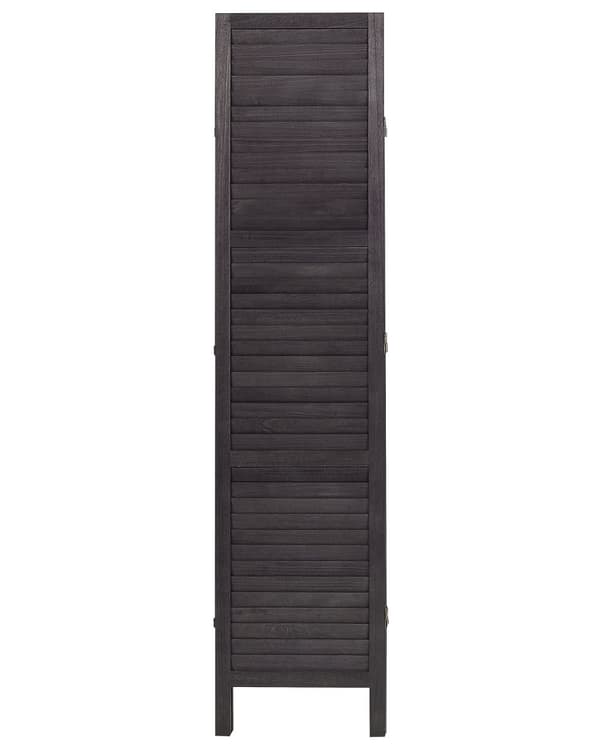 Romdeler Mørkebrun Tre Paulownia Kryssfiner 4 Paneler Sammenleggbar Dekorativ Skjerm Skillevegg Stue Soverom Tradisjonell Design