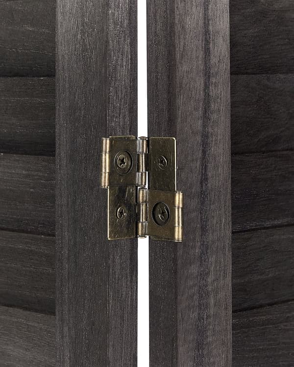 Romdeler Mørkebrun Tre Paulownia Kryssfiner 4 Paneler Sammenleggbar Dekorativ Skjerm Skillevegg Stue Soverom Tradisjonell Design