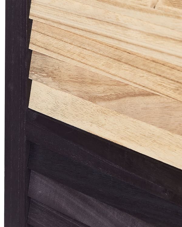 Romdeler i lyst tre og brunt Paulownia-kryssfiner 4 paneler sammenleggbar dekorativ skjermvegg Stue Soverom Tradisjonell design