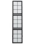 Miniatyrbilde 6 av 10: Romdeler Svart furu Tre Syntetisk materiale 4 Paneler Sammenleggbar Dekorativ Skjerm Skillevegg Stue Soverom Tradisjonell Des