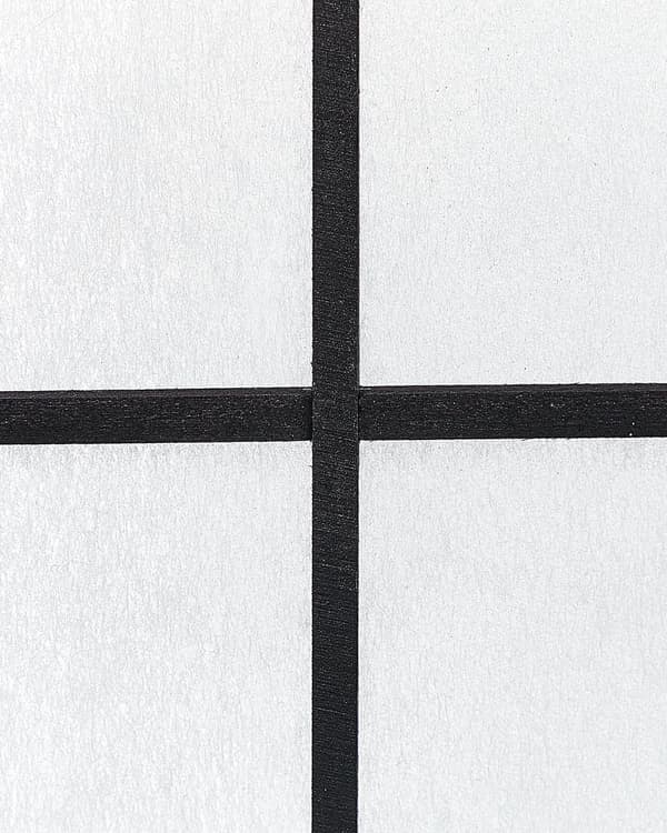 Romdeler Svart furu Tre Syntetisk materiale 4 Paneler Sammenleggbar Dekorativ Skjerm Skillevegg Stue Soverom Tradisjonell Des