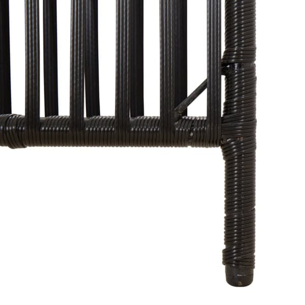 vidaXL rumdeler 4 paneler polyrattan sort