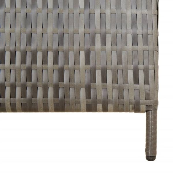 vidaXL rumdeler 5 paneler polyrattan grå