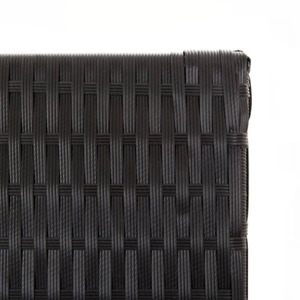 vidaXL rumdeler 5 paneler polyrattan sort