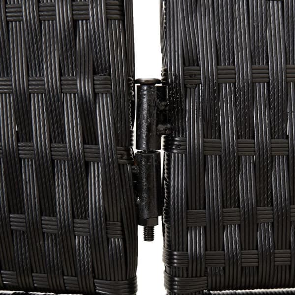 vidaXL rumdeler 5 paneler polyrattan sort