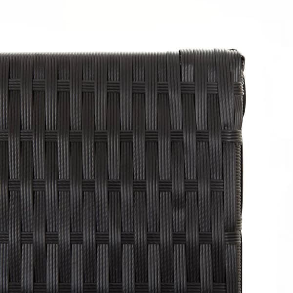 vidaXL rumdeler 5 paneler polyrattan sort