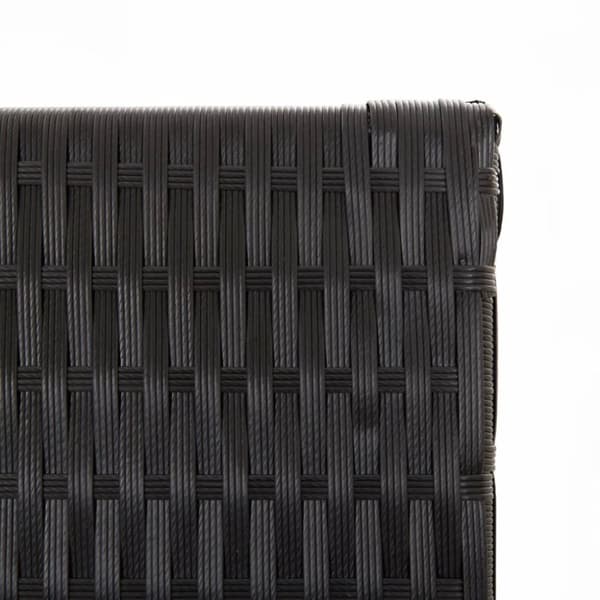 vidaXL rumdeler 4 paneler polyrattan sort