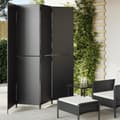 Miniatyrbillede 9 af 9: vidaXL rumdeler 4 paneler polyrattan sort