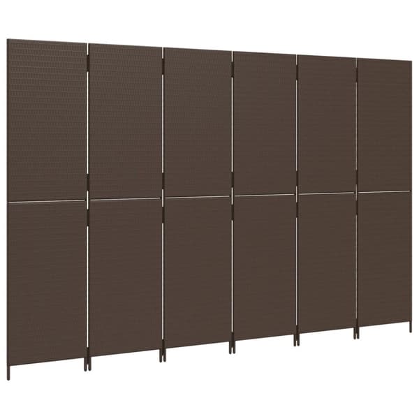 vidaXL Romdeler 6 paneler brun polyrotting