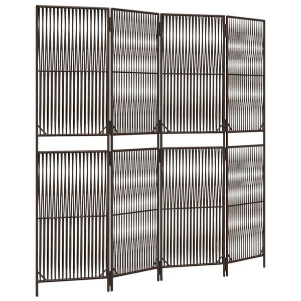 vidaXL Romdeler 4 paneler brun polyrotting
