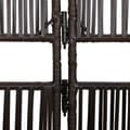 Miniatyrbillede 6 af 9: vidaXL rumdeler 4 paneler polyrattan brun