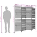 Miniatyrbillede 8 af 9: vidaXL rumdeler 4 paneler polyrattan brun