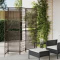 Miniatyrbillede 9 af 9: vidaXL rumdeler 4 paneler polyrattan brun
