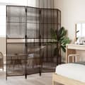 Miniatyrbillede 2 af 9: vidaXL rumdeler 4 paneler polyrattan brun
