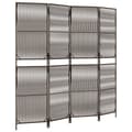 Miniatyrbillede 1 af 9: vidaXL rumdeler 4 paneler polyrattan brun