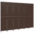 Miniatyrbillede 3 af 9: vidaXL rumdeler 6 paneler polyrattan brun