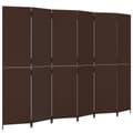 Miniatyrbillede 1 af 9: vidaXL rumdeler 6 paneler polyrattan brun